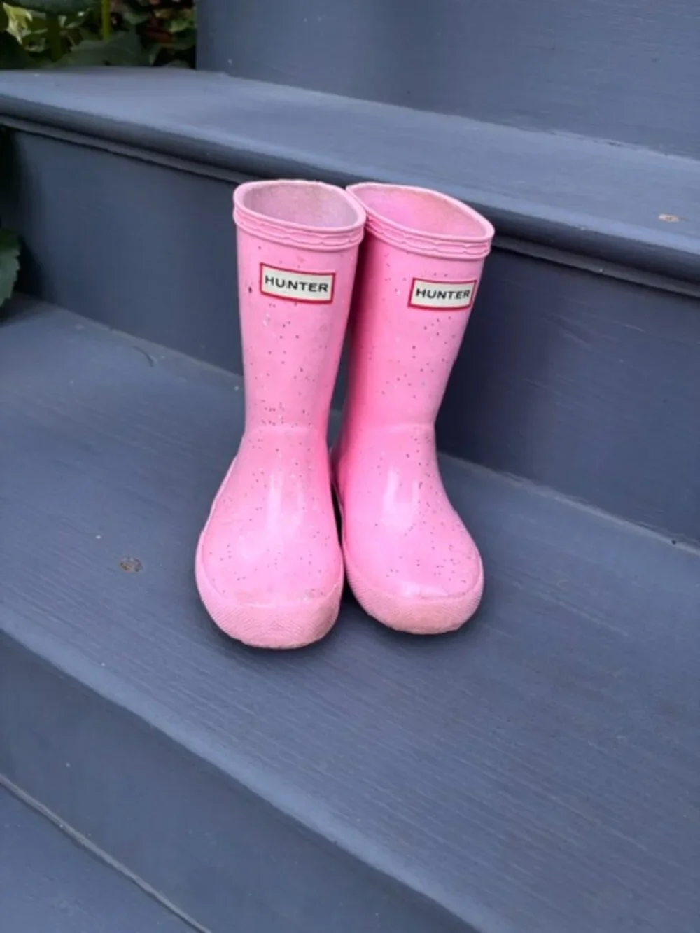 Hunter pink sparkle rain boots - Size 8 (~Age 4)